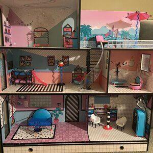 L.O.L. Surprise!  OMG House Real Wood Doll House Multicolor